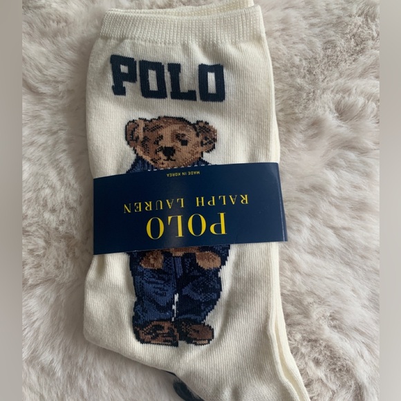 Ralph Lauren Women’s Polo Bear Socks NWT - Picture 2 of 2